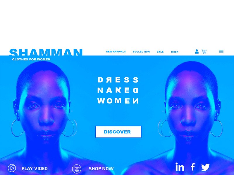 maquette SHAMMAN e-commerce